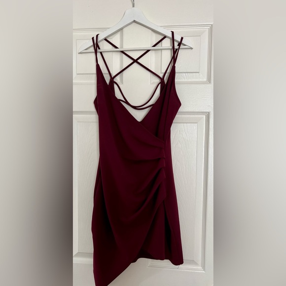 Burgundy Windsor Cocktail Dress - Picture 7 of 9